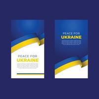 Peace for ukraine banner template vector