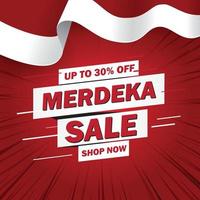 Merdeka sale banner template vector