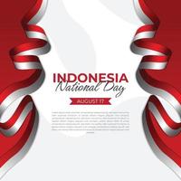 Social media template of indonesia national day vector