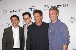 LOS ANGELES, SEP 15 - Fred Savage, Jarrad Paul, Rob Lowe, Andrew Mogel at the PaleyFest 2015 Fall TV Preview, FOX at the Paley Center For Media on September 15, 2015 in Beverly Hills, CA photo