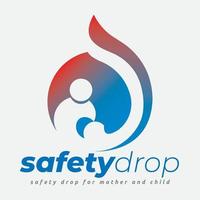 Mother and Child Care Safety Drop Logo vector