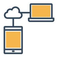 Cloud sharing Vector icon that can easily modify or edit