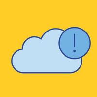 Cloud Alert Vector icon that can easily modify or edit