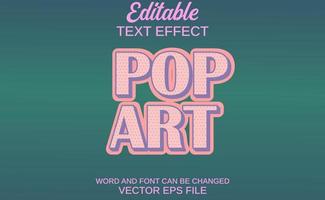 arte pop de efecto de texto vector