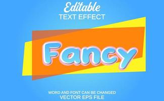 editable text effect fancy vector