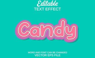 text effect candy vector