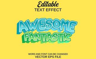 eeditable text effect vector
