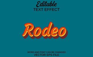 rodeo de efecto de texto vector