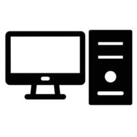 Desktop computer Vector icon that can easily modify or edit