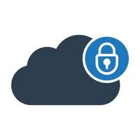 icono de vector de seguridad en la nube que puede modificar o editar fácilmente