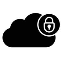 icono de vector de seguridad en la nube que puede modificar o editar fácilmente