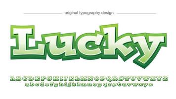 green 3d cartoon artistic isolated letters vector
