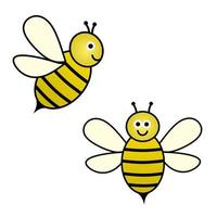 lindo diseño de vector de abeja amarilla