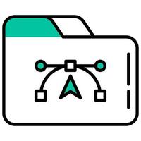 folder and vector