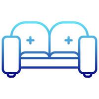 sofa icon with transparent background vector