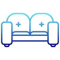 sofa icon with transparent background vector