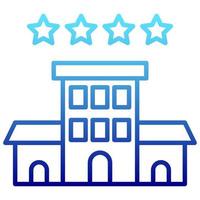 hotel rating icon with transparent background vector