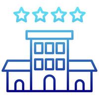 hotel rating icon with transparent background vector