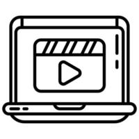 laptop and video player vector
