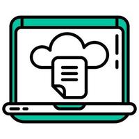laptop and backup data vector