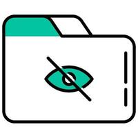 folder and eye visibility vector