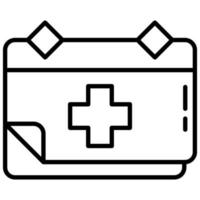 calendar and medical symbol vector