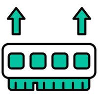 memory ram and arrow vector