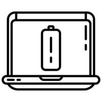 laptop and battery trouble vector