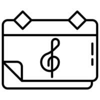 calendar and music note vector