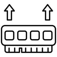 memory ram and arrow vector