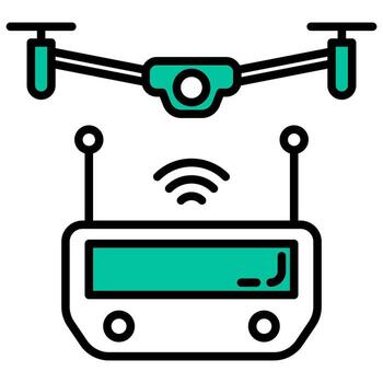 dron y controlador vector