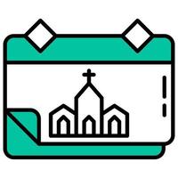 calendar and church vector