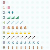 Numbers for children, from 1 to 10. vector