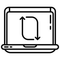 laptop and refresh arrow vector