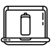 laptop and battery bar vector