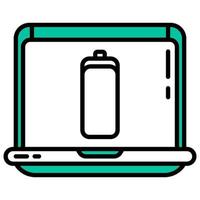 laptop and battery bar vector