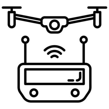 dron y dispositivo controlador vector