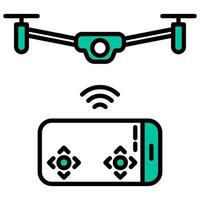 teléfono inteligente y dron vector