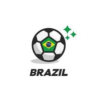 bandera de la pelota de brasil vector