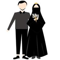 Muslim couple Wedding illustration graphic vector