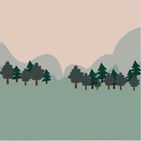 ilustración de vista desde el bosque vector