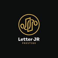 logotipo de la letra jr vector