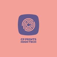 Letter C P Print Logo vector