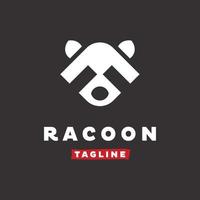 Negative Space Racoon vector