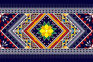 diseño de patrones sin fisuras étnicos ikat. alfombra de tela azteca adornos de mandala decoraciones textiles papel tapiz. fondo de vector de bordado tradicional de pavo étnico nativo boho tribal