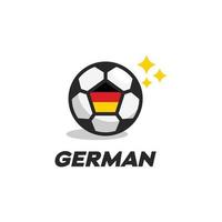 German Ball Flag vector