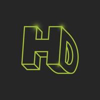 Letter HD Logo vector