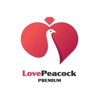 Love Peacock Logo vector