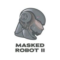 logotipo del robot enmascarado ii vector