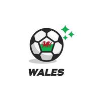 bandera de bola de Gales vector